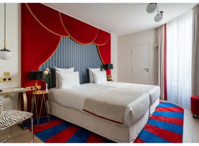 Vue d’une chambre Twin Supérieure Bouglione à l’hôtel Opera Astra