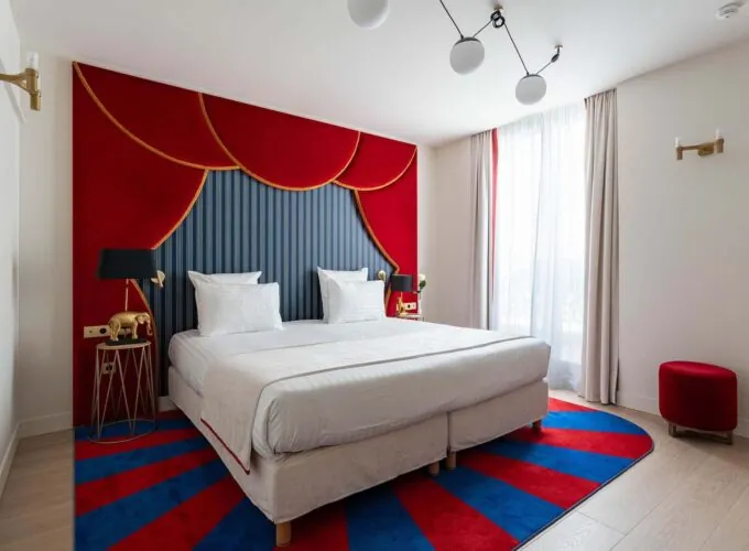 Vue d’une chambre Double Supérieure Bouglione à l’hôtel Opera Astra