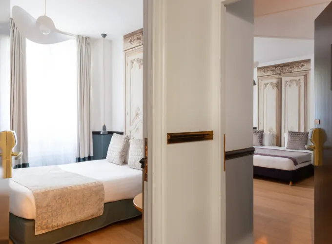 family room vestibule at Malte Hotel connecting the double room and the superior room