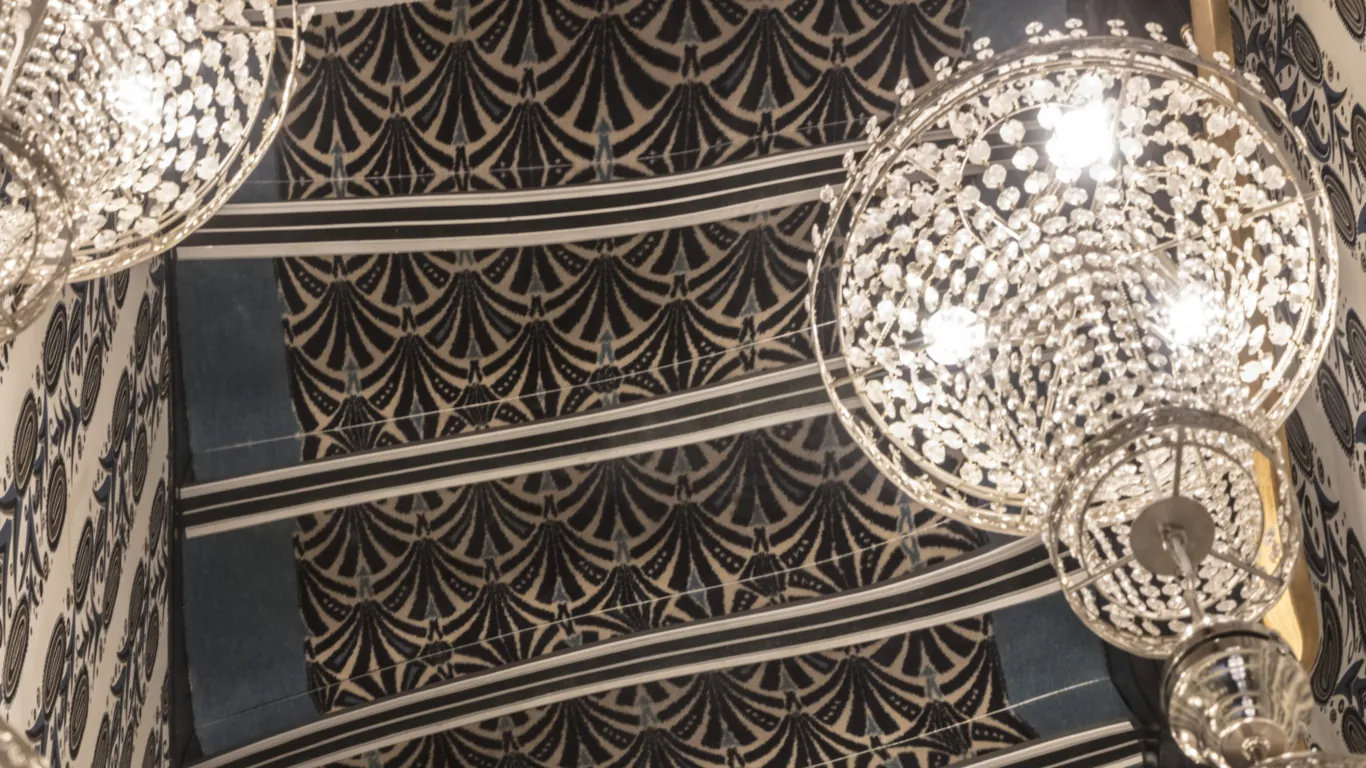 View of the stairs of the Malte Hotel