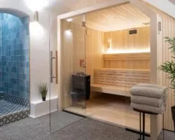 Vue sur le sauna de l'hôtel 34B.