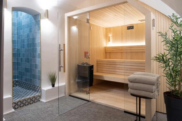 Vue sur le sauna de l'hôtel 34B.