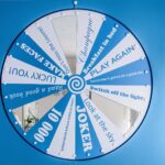 Chambre Familiale à l’hôtel Joke avec une roue bleue et blanche