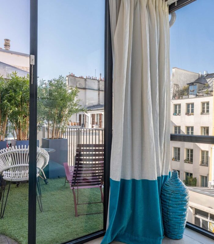Vue depuis une Chambre Double Privilège avec balcon à l’Hôtel 123 Sébastopol