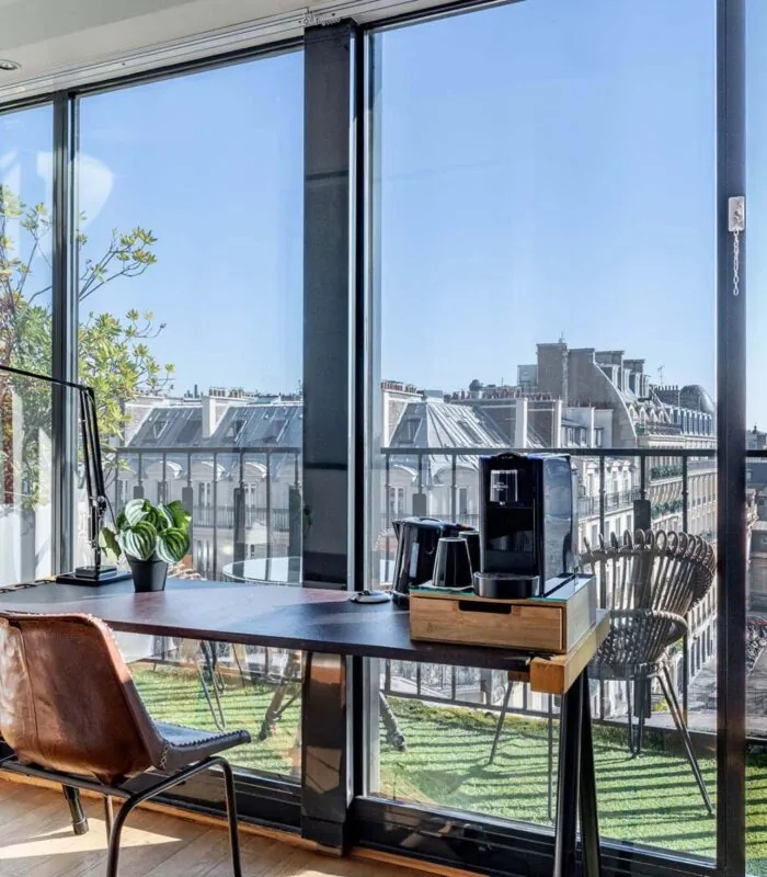 Vue depuis une Chambre Double Privilège avec balcon à l’Hôtel 123 Sébastopol