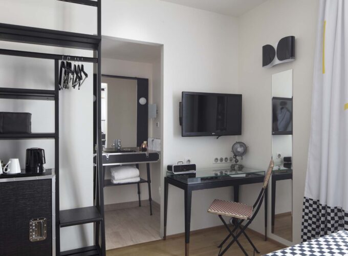 Vue d’une Chambre Single à l’Hôtel 123 Sébastopol