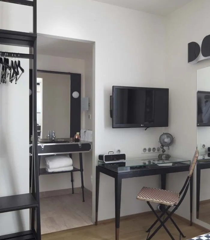 Vue d’une Chambre Single à l’Hôtel 123 Sébastopol