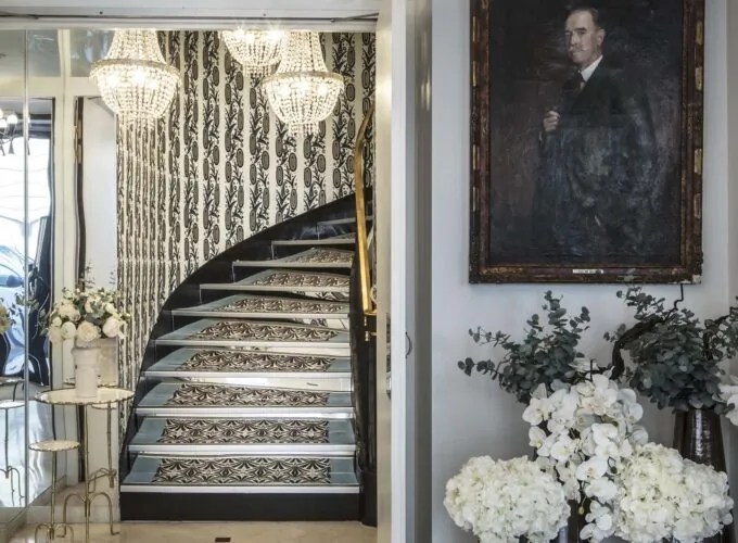 Vue des escaliers de l’Hôtel Malte