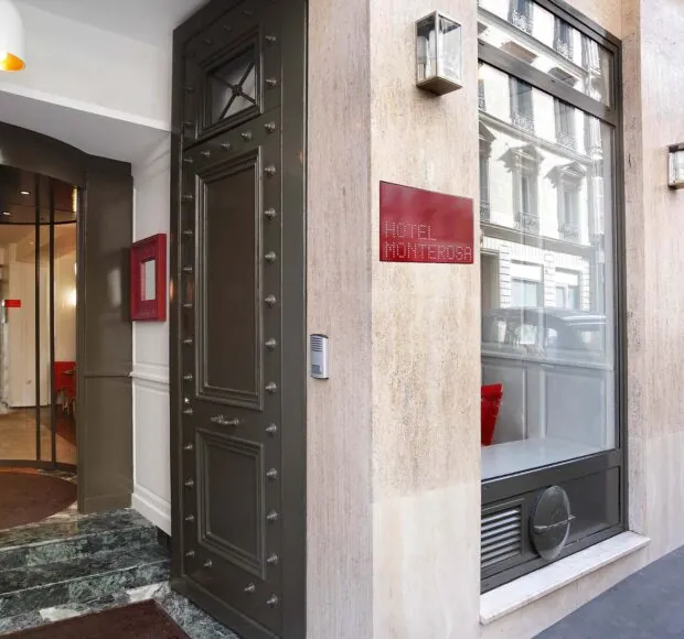 巴黎第九区Astotel集团旗下蒙特罗萨三星级酒店 (Monterosa) 的外立面外观