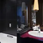 Salle de bain Chambre Double avec un lavabo, une baignoire et un miroir à l’hôtel Regent’s Garden