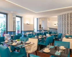 The Malte's breakfast room is a welcoming space where guests can enjoy a delicious buffet with a wide choice