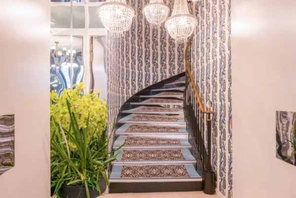 View of the stairs of the Malte Hotel