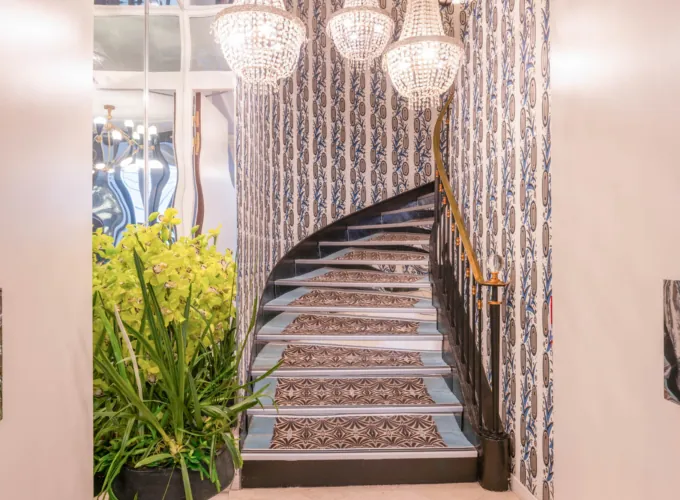 View of the stairs of the Malte Hotel