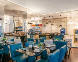 The Malte's breakfast room is a welcoming space where guests can enjoy a delicious buffet with a wide choice