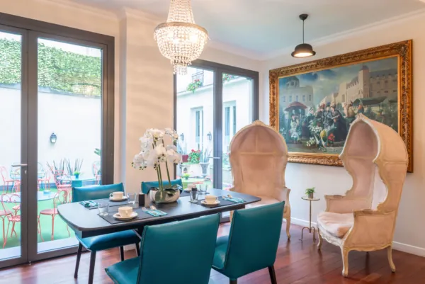 The Malte's breakfast room is a welcoming space where guests can enjoy a delicious buffet with a wide choice