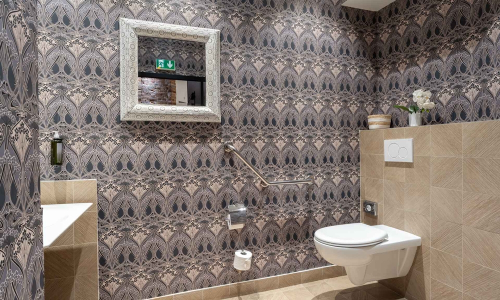 Accessible toilets at Hotel 34B Astotel, located on the ground floor.